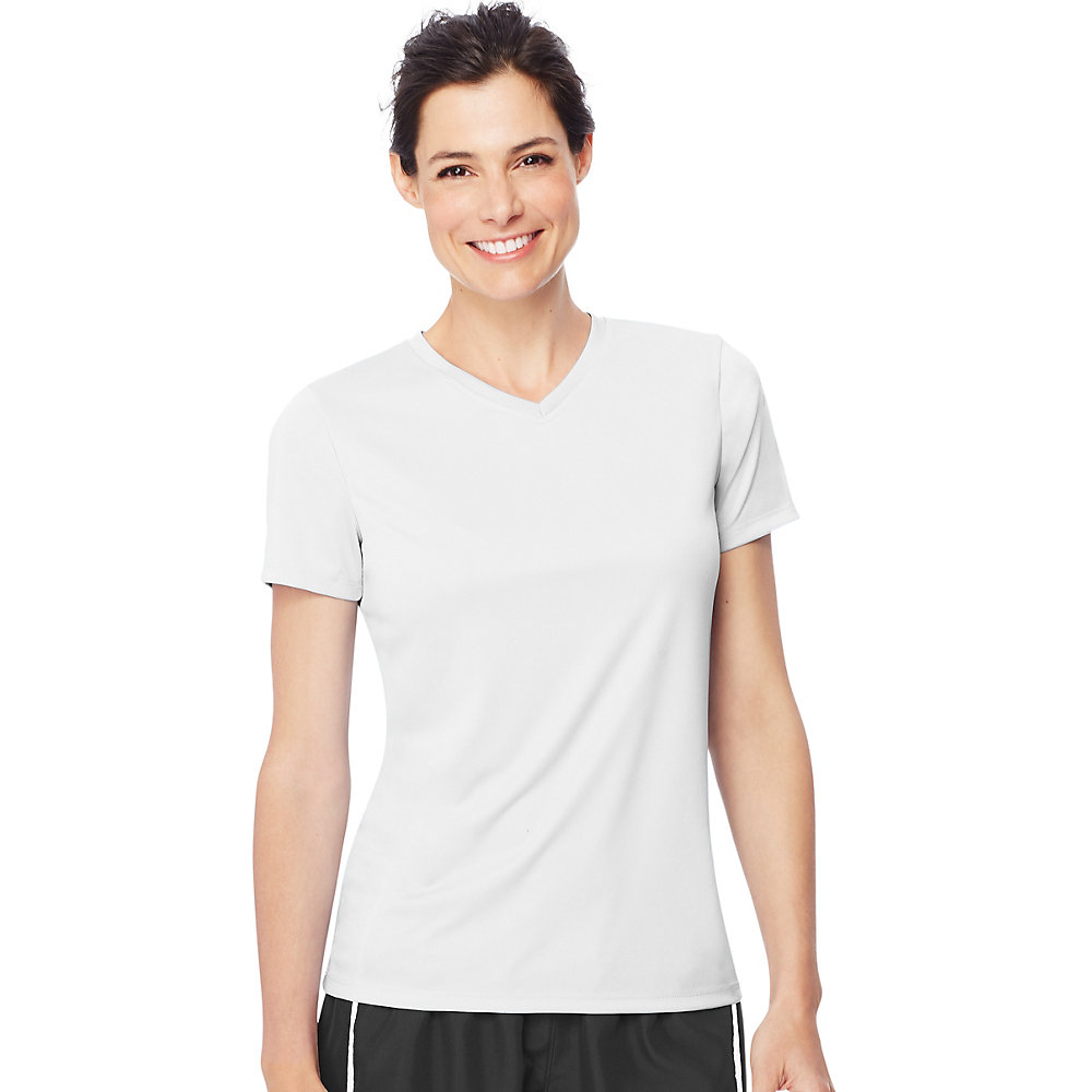 Hanes Hanes Women S Cool Dri V Neck T Shirt 4v Walmart Com Walmart Com