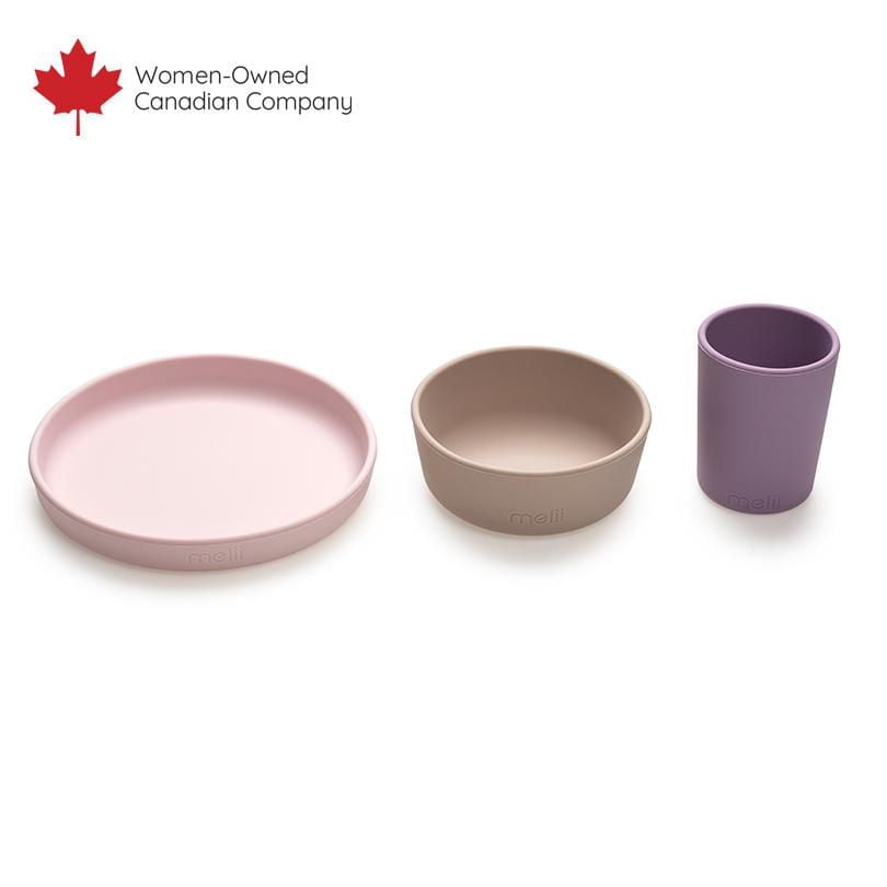 100% Silicone Feeding Meal Set, Plate, Bowl, Cup – Dishwasher & Microwave Safe. 6 months 6m+
