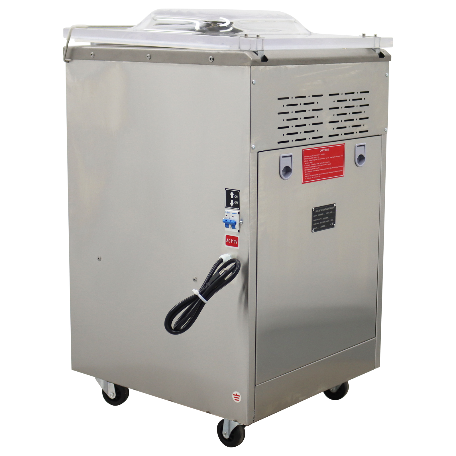 17.7 Inch Vacuum Packaging Machine Single Chamber Vacuum Sealer with Microcomputer Control for Food Fruits Vegetables 110V Stainless Steel