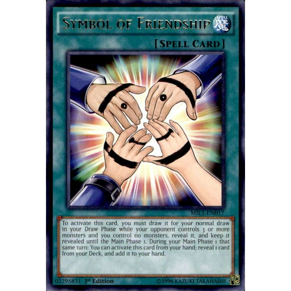 YuGiOh Millennium Pack Rare Symbol of Friendship MIL1-EN017