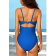 thumbnail image 4 of Women's One-Piece Swimsuit Sexy Cutout Scallop Trim Bathing Suit, 4 of 5