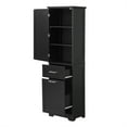 thumbnail image 5 of M optimized 68" Tall Storage Cabinet with Adjustable Shelves, Cabinet with Door, 2 Drawers, Freestanding Bathroom Storage Cabinet for Living Room, Kitchen, 5 of 9