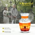thumbnail image 3 of MUKTIVE Ice Hockey Decorative Urn for Human Ashes Mother & Father, Cremation Player Urns for Husband & Wife, Keepsake Memorial Orange Urn for Adult Ashes Male & Female, 3 inch, 3 of 7