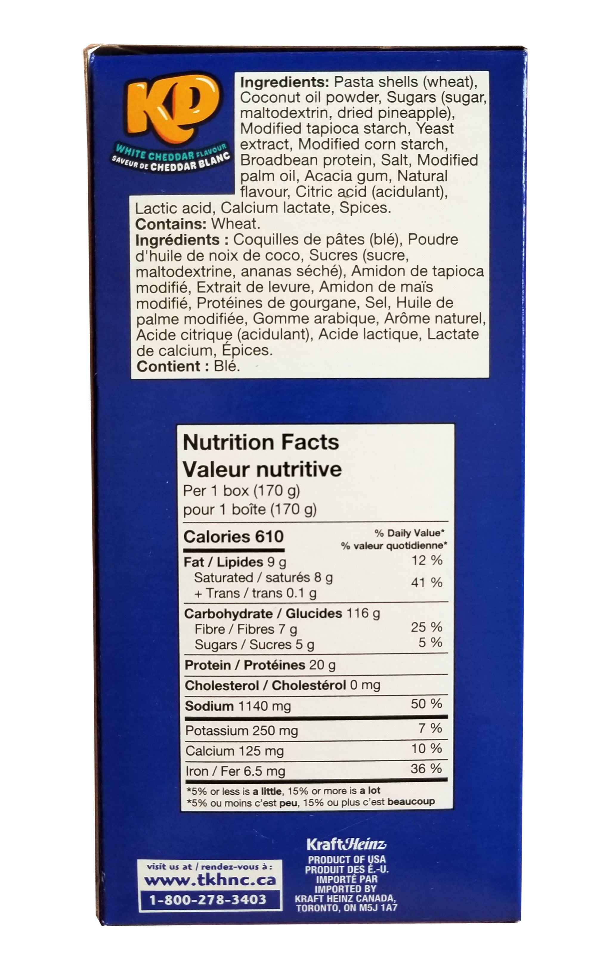 KD Kraft Dinner Vegan Plant Based White Cheddar Macaroni & Cheese