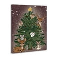 thumbnail image 3 of Stupell Industries Christmas Tree Fun Animals Canvas Wall Art, design by Drew McInerney, 30 x 24, 3 of 7