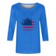 thumbnail image 3 of Camisetas de Manga Corta para las Mujeres Día de la Independencia Impreso Suelto Cuello Redondo Tee, Casual Y Blusas Festivas para las Mujeres Casual, 3 of 4