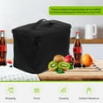 thumbnail image 2 of OULII Reusable Lunch Sack Lunch Bento Pizza Box Insulated Bag Black 1Pcs, 2 of 7