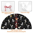 thumbnail image 4 of Yiaed Playing Music Skeletons Print Christmas Tree Skirt , Tree SkirtsTree Mat for Christmas Winter Holiday Indoor Decorations-48", 4 of 7