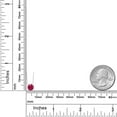 thumbnail image 3 of Gem Stone King 18K White Gold Pendant Necklace 1.00 Ct Round Red Ruby, 3 of 4