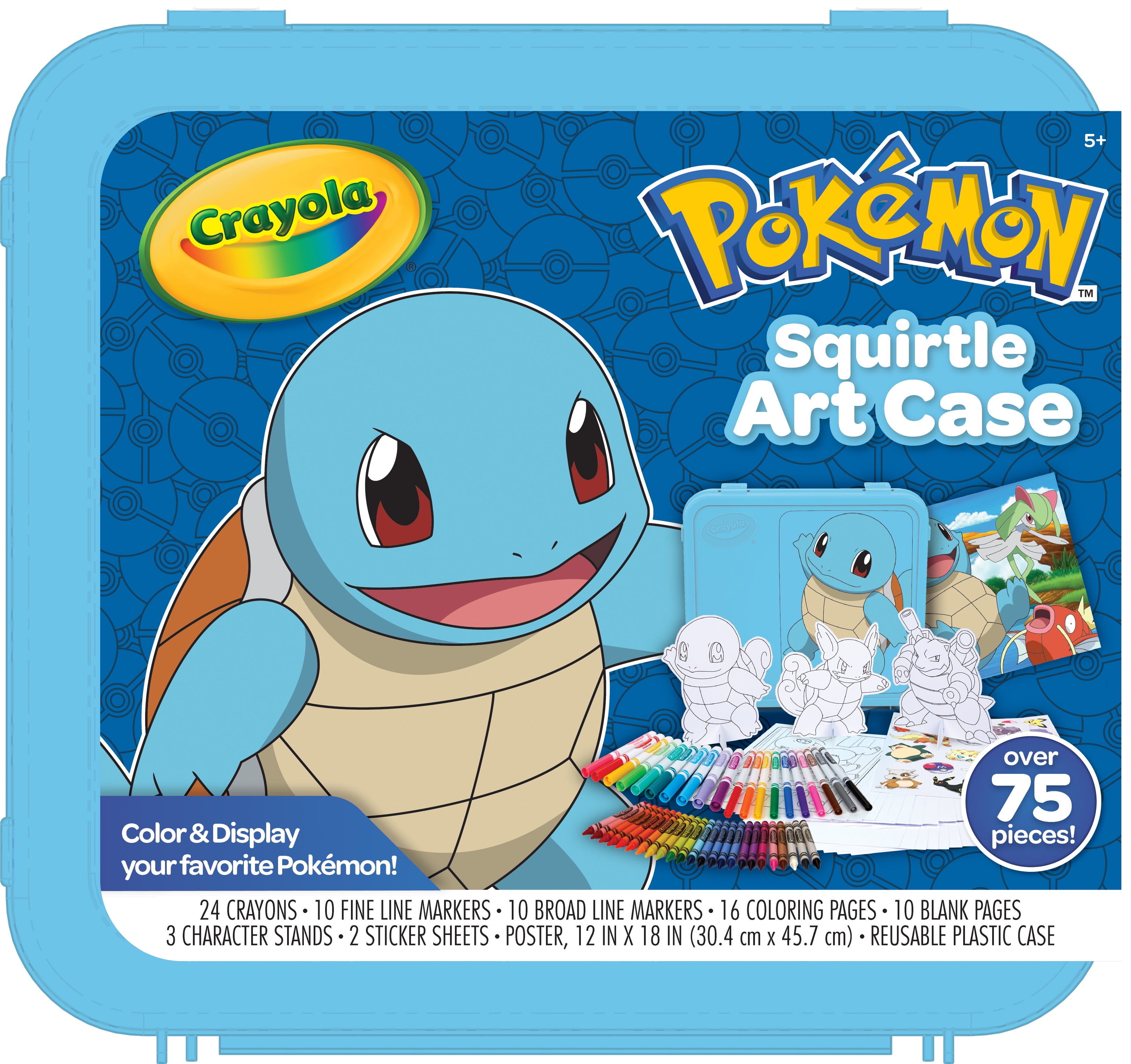 Crayola Pokémon Squirtle Coloring Art Case, 71+ pcs., Coloring Pages