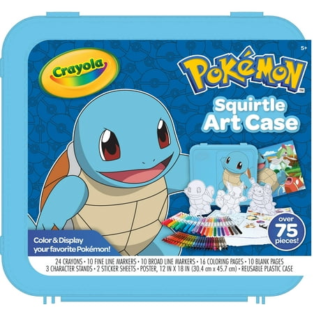 Crayola Pokémon Squirtle Coloring Art Case 71+ pcs. Coloring Pages and Markers Gift For Kids Beginner Child