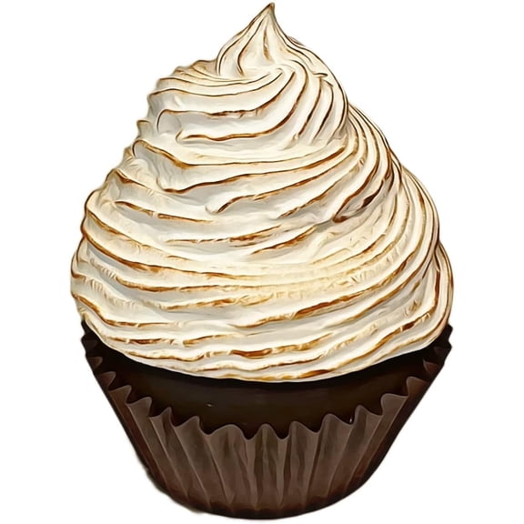 DEZICAKES Fake Cupcake Toasted Marshmellow Prop Decoration Dezicakes