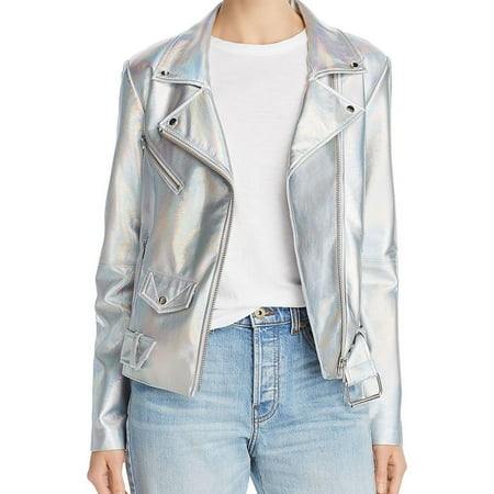 Veda Womens Hologram Jacket, Metallic, Petite, P