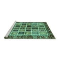 thumbnail image 2 of Ahgly Company Machine Washable Indoor Square Abstract Turquoise Blue Modern Area Rugs, 8' Square, 2 of 4