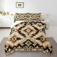 thumbnail image 2 of Manfei Rustic Aztec Full Size Comforter Sets,Boho bohemian Geometric Bedding Comforter Set,Orange Black Bedding Sets For Men Women,Luxury Bedroom Decor Reversible,3 Pieces, 2 of 8