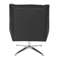 thumbnail image 5 of Office Star Products Guest Chair in Black Faux Leather and Aluminum Base, 5 of 6
