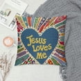 thumbnail image 2 of ONETECH Inspirational Pillow Cover, Jesus Loves Me  Throw Pillow Case, I Am A Child Of God Christian Decoration for Nursery Playroom Classroom, Religious Gifts for Boys Girls, 2 of 5