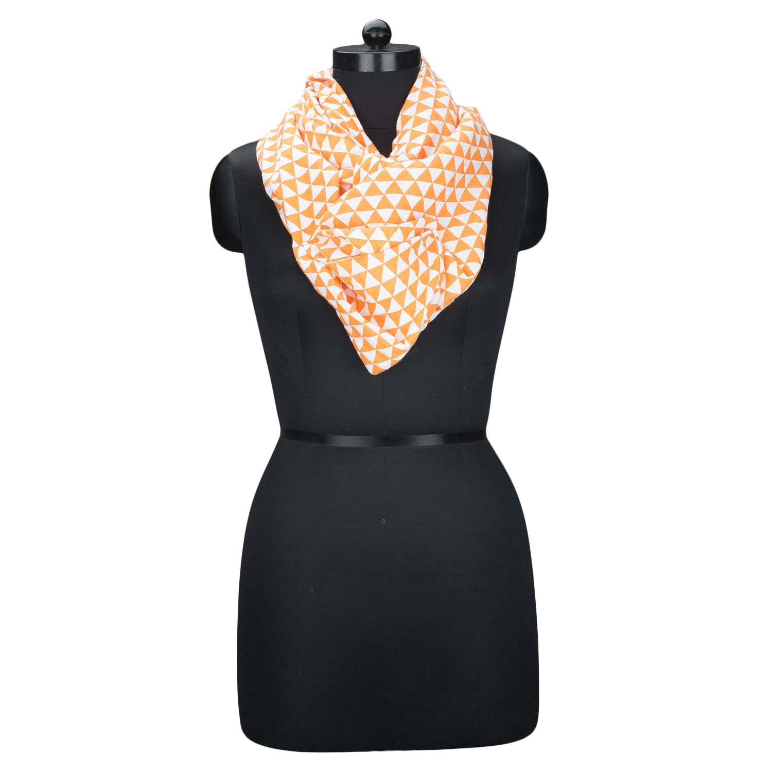 Liam Triangles Orange Blue Muslin Nursing Scarf