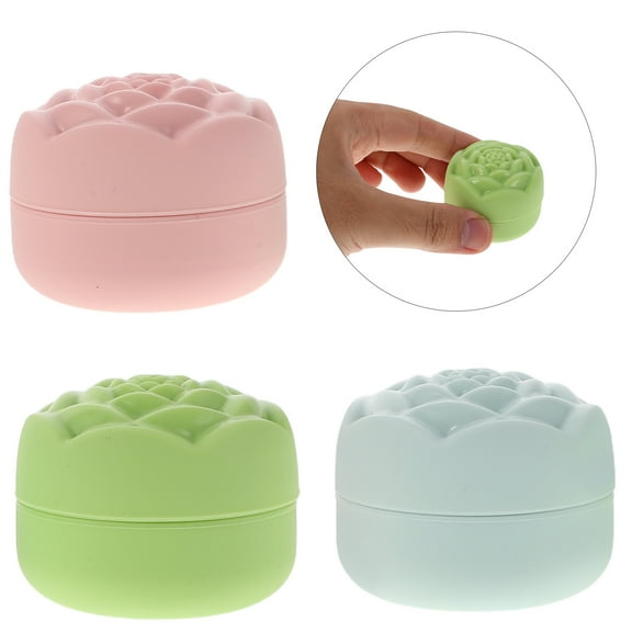 TABLZONE 3-Pack Leakproof Silicone Travel Jars for Creams and Makeup, Portable Reusable Containers in Assorted Colors for Vacation