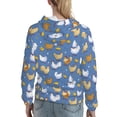 thumbnail image 7 of Salouo Chicken Family Pattern Hoodie Sweatshirts for Women, Autumn Pullover Hoodie Workout Sweat Women's Long Sleeve Preppy Sweatshirts-X-Large, 7 of 7