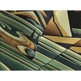 thumbnail image 4 of Ambesonne Lake Quilted Bedspread Set 3 Pcs, Mountain Landscape Mid Century, King Size, Orange Almond Green, 4 of 5