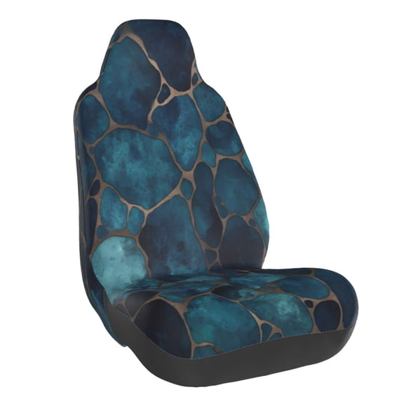 Car Seat Cover Set (1-Piece) Front Seat Cushion Cover Elastic Breathable Seat Pad Universal Fit For Women & Men Suv, Truck, Van Car Seat Cover Accessories Animal Skin Print Style Darkturquoise_2
