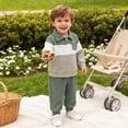 thumbnail image 2 of TOWED22 Infant Baby Boy Fall Clothes Set Funny Print Sweatshirt Pant Outfit Toddler Winter Clothes Size:2-3 Y,Color:Green, 2 of 6