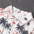 thumbnail image 4 of PatPat Boys Clothes Set Holiday Style Botanical Allover Print Shirts with Dark Blue Denim Shorts Sizes 5-12, 4 of 7