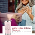 thumbnail image 3 of Christian Gifts for Women - Birthday Gifts for Women - Religious Gifts, Inspirational Gifts for Women - Ladies Gifts - Spiritual Catholic Jesus Gifts for Women - Mothers Day Gifts - 20 Oz Pink Tumbler, 3 of 6