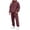 19-Wine, variant on Mens Tracksuit 2 Piece Outfit Pullover Hoodie and Cuffed Hem Joggers Fall Winter Athletic Sweat Suit Casual Gym Running Clothes Brown 2XL