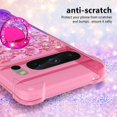 thumbnail image 4 of Slim Fit Phone Case for Google Pixel 8 Pro,Bling Shiny Quicksand Effect TPU Bumper Case with Metal Ring Kickstand and Four Corners Heavy Protection Case for Pixel 8 Pro,Pink Purple, 4 of 7