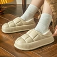 thumbnail image 5 of Tawop Home Slipper Female Fallen Indoor Thick Plush Comfort Slipper Booties Ankle Detachable Casual Beige Size：36, 5 of 5