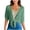 Green, variant on Women's 2026 Summer Lightweight Short Bolero Cardigan Shrug Sheer Tie Front Top 3/4 Sleeve Jacket for Dress (White, 3XL)