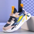 thumbnail image 7 of OOOUM Kids Mesh Sneakers Breathable Hook And Loop Walking Shoes Children Lightweight Casual Outdoor Youth Athletic Shoes Dark Blue US:12.5/6-7 Years, 7 of 7