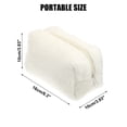 thumbnail image 4 of Unique Bargains Small Plush Makeup Bag Soft Beauty Cosmetic Bag Cute Travel Zipper Toiletry Bag for Women White, 4 of 7