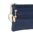 thumbnail image 5 of Unique Bargains 1 Pc Coin Purse Wallet Portable Three Zipper Pocket With Pattern Coin Purse Pouch Blue, 5 of 5