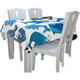 thumbnail image 4 of Coolnut 60"X90" Blue Cute Ocean Swimming Fishes Tablecloth, Modern Table Cover for Home Decoration Spill Proof Cloth Washable for Dinner Picnices, 4 of 6