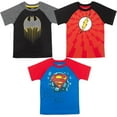 thumbnail image 3 of DC Comics Justice League Batman Superman The Flash Big Boys 3 Pack Athletic T-Shirts Toddler to Big Kid, 3 of 5