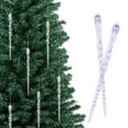 thumbnail image 6 of LanSuare 12Pcs Christmas Icicle Ornaments, 7.8Inch Clear Simulation Icicle Bar, Christmas Tree Pendants for Christmas Party, Wedding, Winter Decorations, 6 of 6