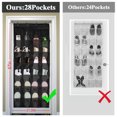 thumbnail image 4 of Xhy Over The Door Shoe Organizer 28 Mesh Pockets Closet Hanging Shoe Rack Storage Holder Hanger Bag White, 4 of 11