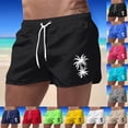 thumbnail image 2 of Kcolen Swim Trunks Men 7 Inch,Mens Swim Trunks Gradient Board Shorts Lightweight Mens Bathing Suit Summer Quick Dry Beach Men Swim Brief,Hot Pink, 2 of 5
