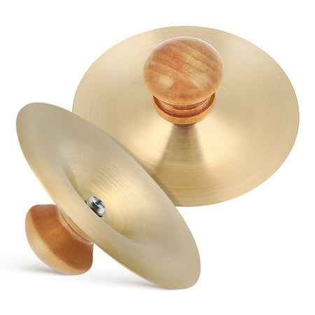 TABLZONE Portable Golden Metal Hand Cymbals for and Rhythm Music