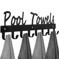 thumbnail image 4 of Toallero de piscina Toallero de pared para baño Toallero Organizador de perchas de acero al carbono, 4 of 5