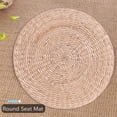 thumbnail image 4 of 40cm Tatami Cushion Round Straw Weave Handmade Pillow Floor Yoga Chair Seat Mat, 4 of 5