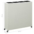 thumbnail image 4 of vidaXL Garden Raised Bed with 4 Pots 80x22x79 cm Poly Rattan White, 4 of 5