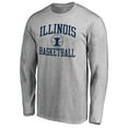 thumbnail image 2 of Men's Heathered Gray Illinois Fighting Illini In Bounds Long Sleeve T-Shirt, 2 of 3