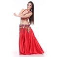 thumbnail image 4 of de Danza de Vientre Enagua Plisada cinturo Elástica para Biaile Latino Ballet Elegante rojo BLESIY Falda de danza del vientre para mujer, 4 of 8