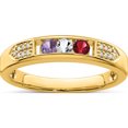 thumbnail image 2 of 14K Yellow Gold Family Jewelry Diamond Semi-Set Ring (Size 7) Made In China xmr48/3, 2 of 5