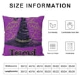 thumbnail image 5 of Halloween Witch Hat Throw Pillow Cover Linen Happy Halloween Pillow Case Square Decorative Cushion Cover for Home Sofa Couch Pillowcase&nbsp;(Witch), 5 of 5