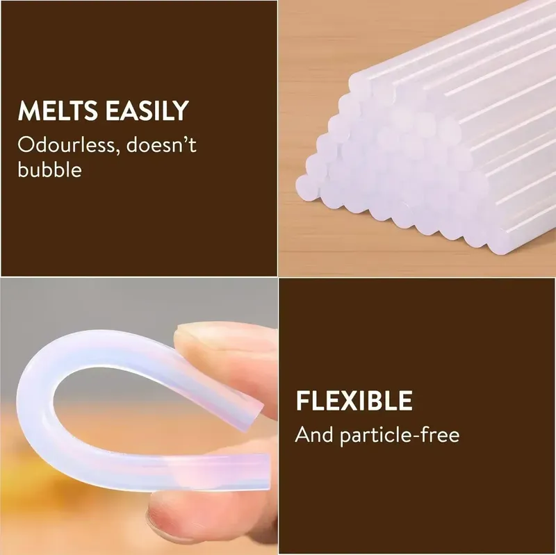 50PcsTransparent Hot Melt Glue Sticks for Heat Pistol Gun Electric Glue Gun Glue Stick General Adhesive DIY Craft Repair Tools